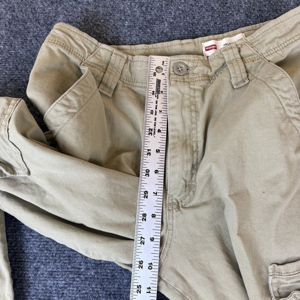 Wrangler Cargo Pants Womens 29x28 Tan Relaxed Fit Comfort Mid Rise Skinny Leg - Picture 4 of 10